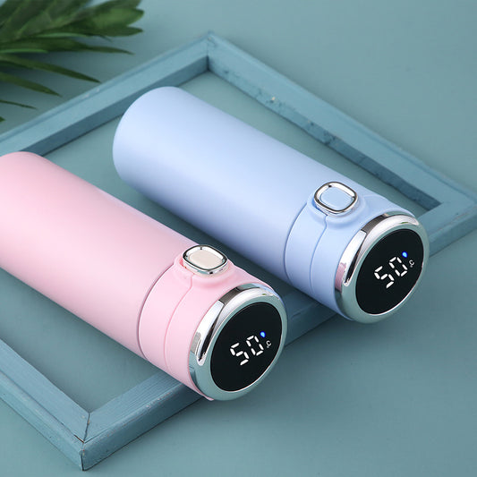 Stainless Steel 500ML Smart Thermos Water Bottle Led Digital Temperature Display.