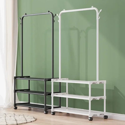 Over The Door Organizer Hanger Rack Coats Caps Clothes Holder with 5 Hooks