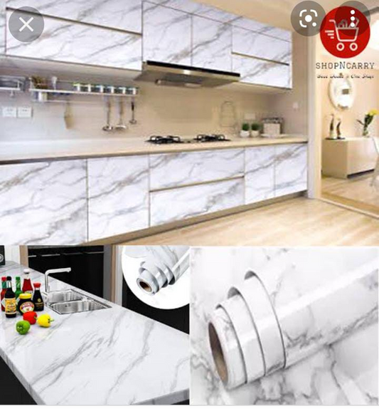 Waterproof Brown Marble Sheet 60cm x 2m