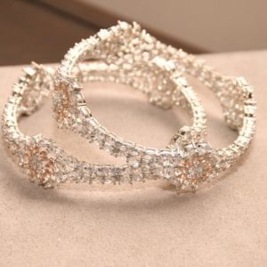Diva Gold Plated Green Bangles
