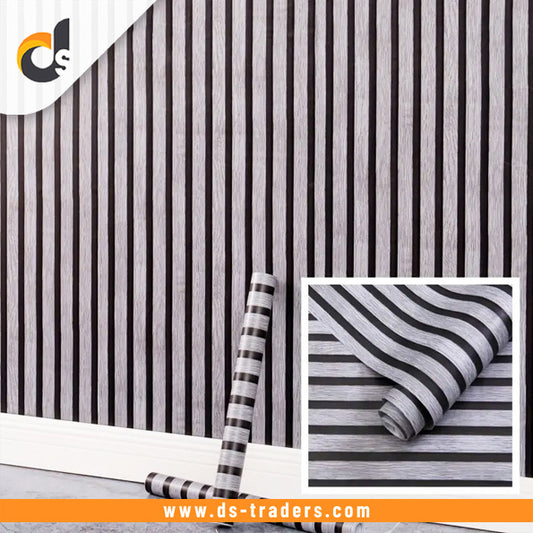 Traders  Wood Texture Wall Sheet (Brown+Black)