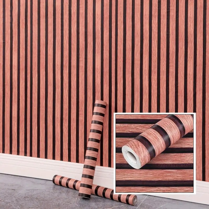 Traders  Wood Texture Wall Sheet (Brown+Black)